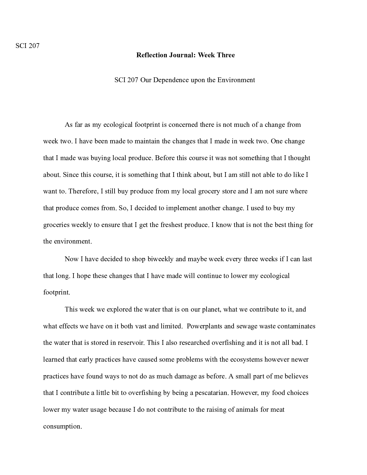 Preview image of SCI207 Reflection Journal Week Three.docx document